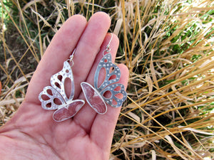 Rhodochrosite Butterfly Earrings
