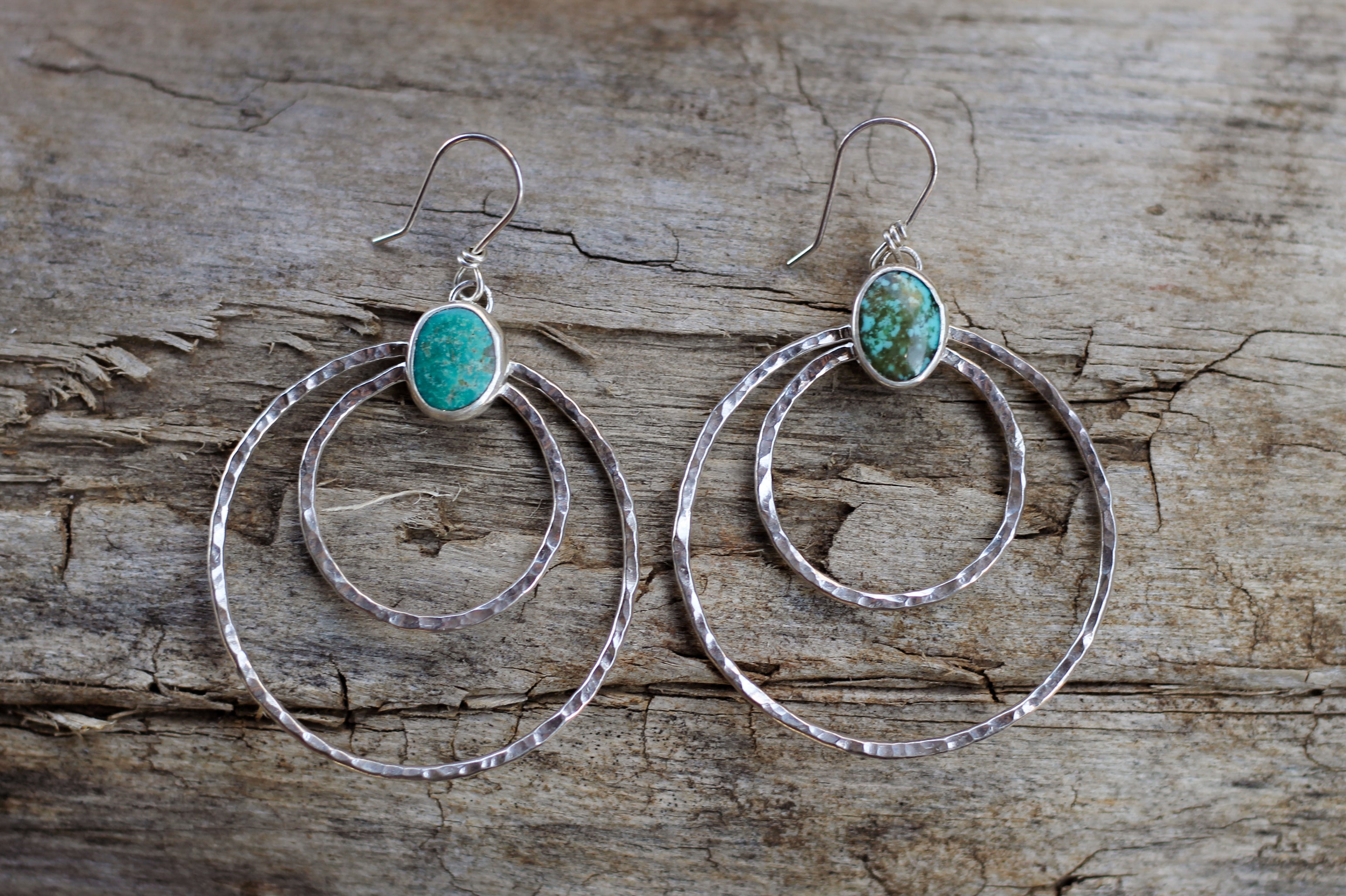 Turquoise Double Hoop Earrings