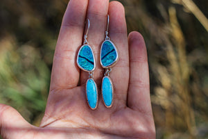 Chrysocolla & Turquoise Earrings