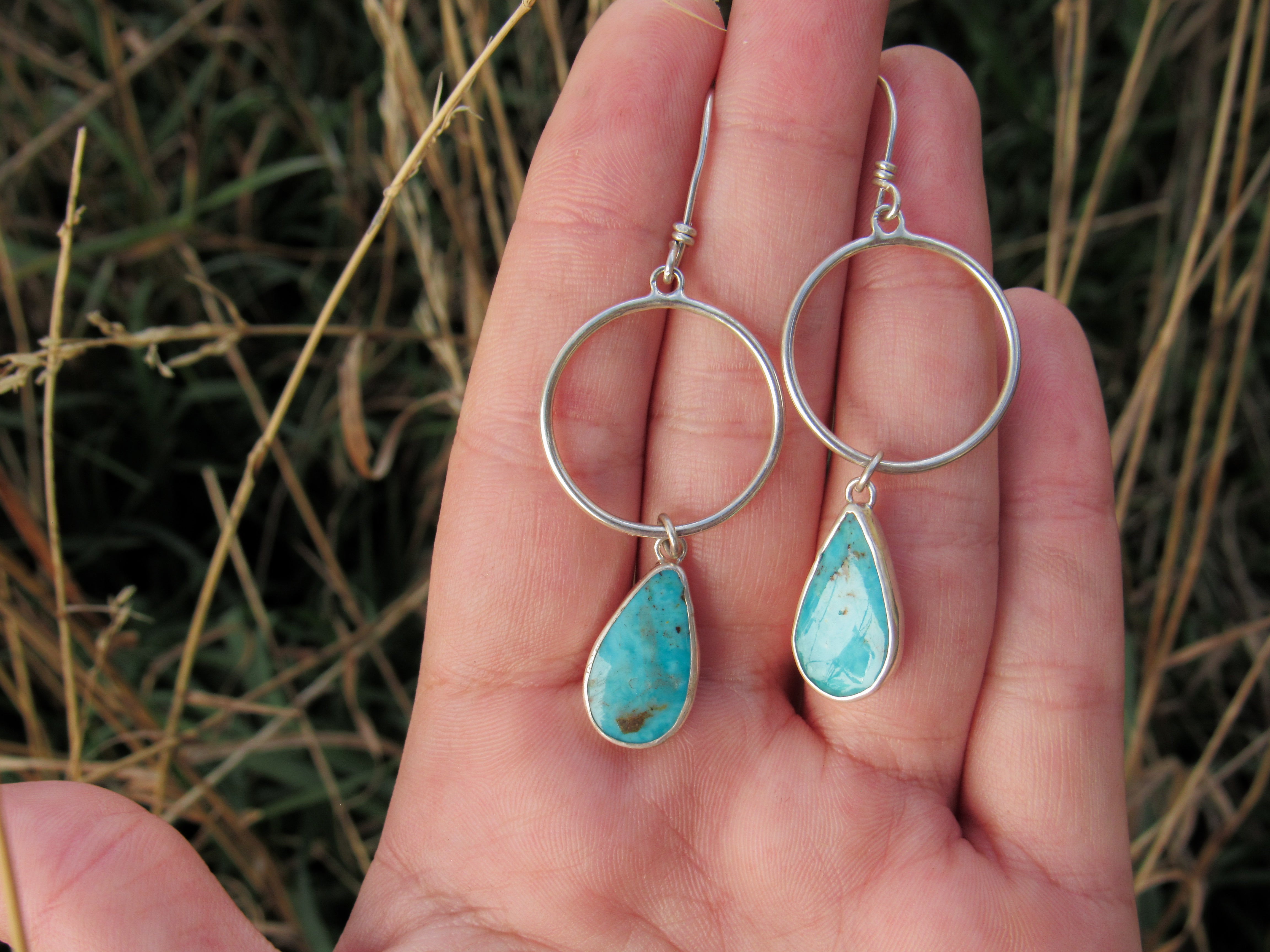 Turquoise Hoop Earrings