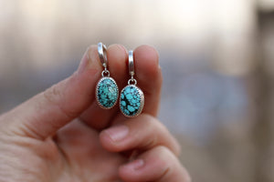 Turquoise Snap Hoop Earrings