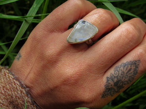 Rainbow Moonstone Ring - Size 6