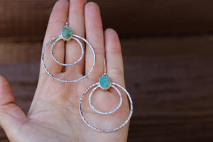 Turquoise Double Hoop Earrings