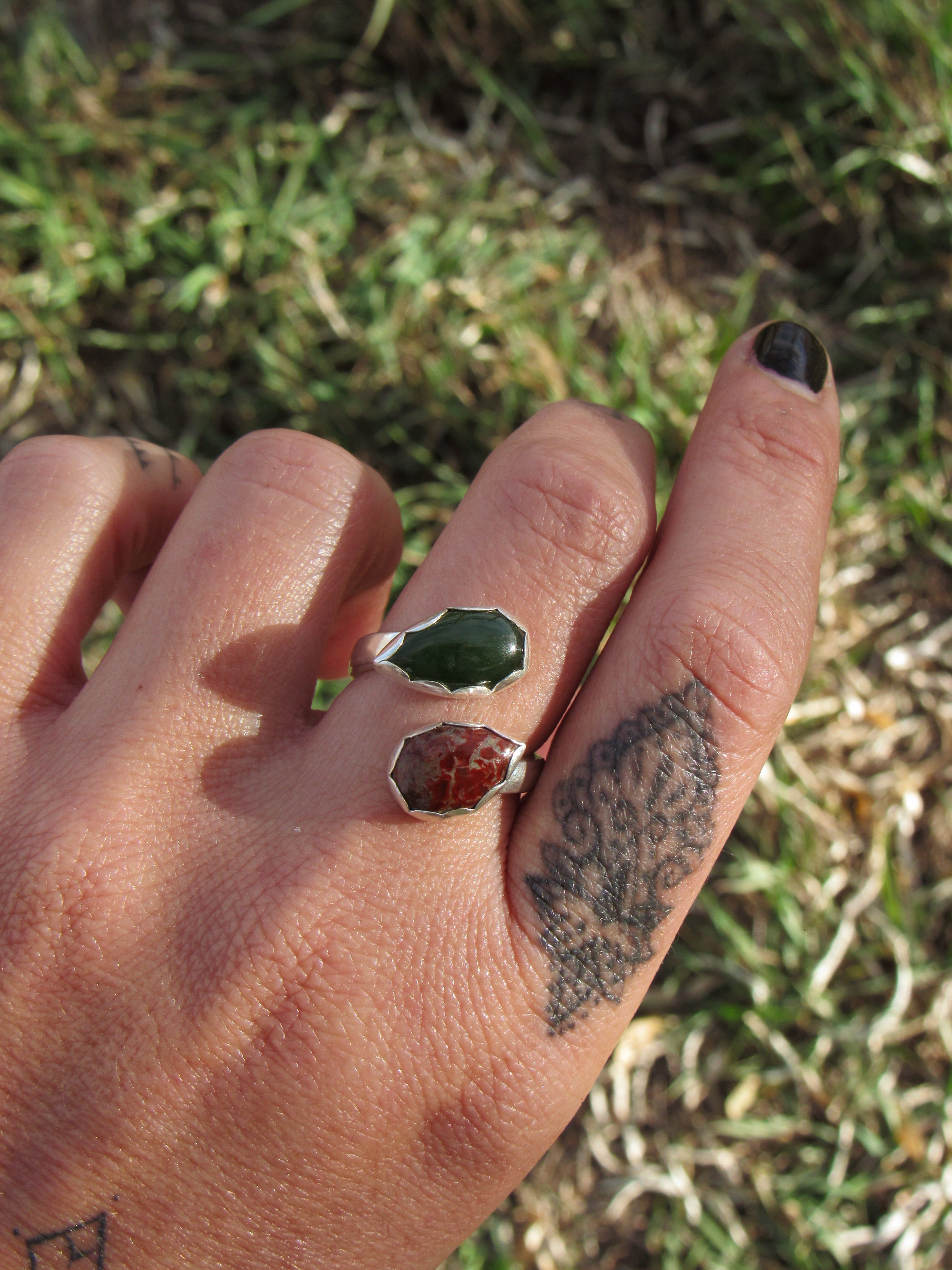 Dinosaur Jade Ring - Size 7