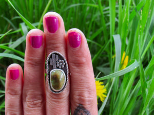 North Star Turquoise Desert Scene Ring - Size 5.75