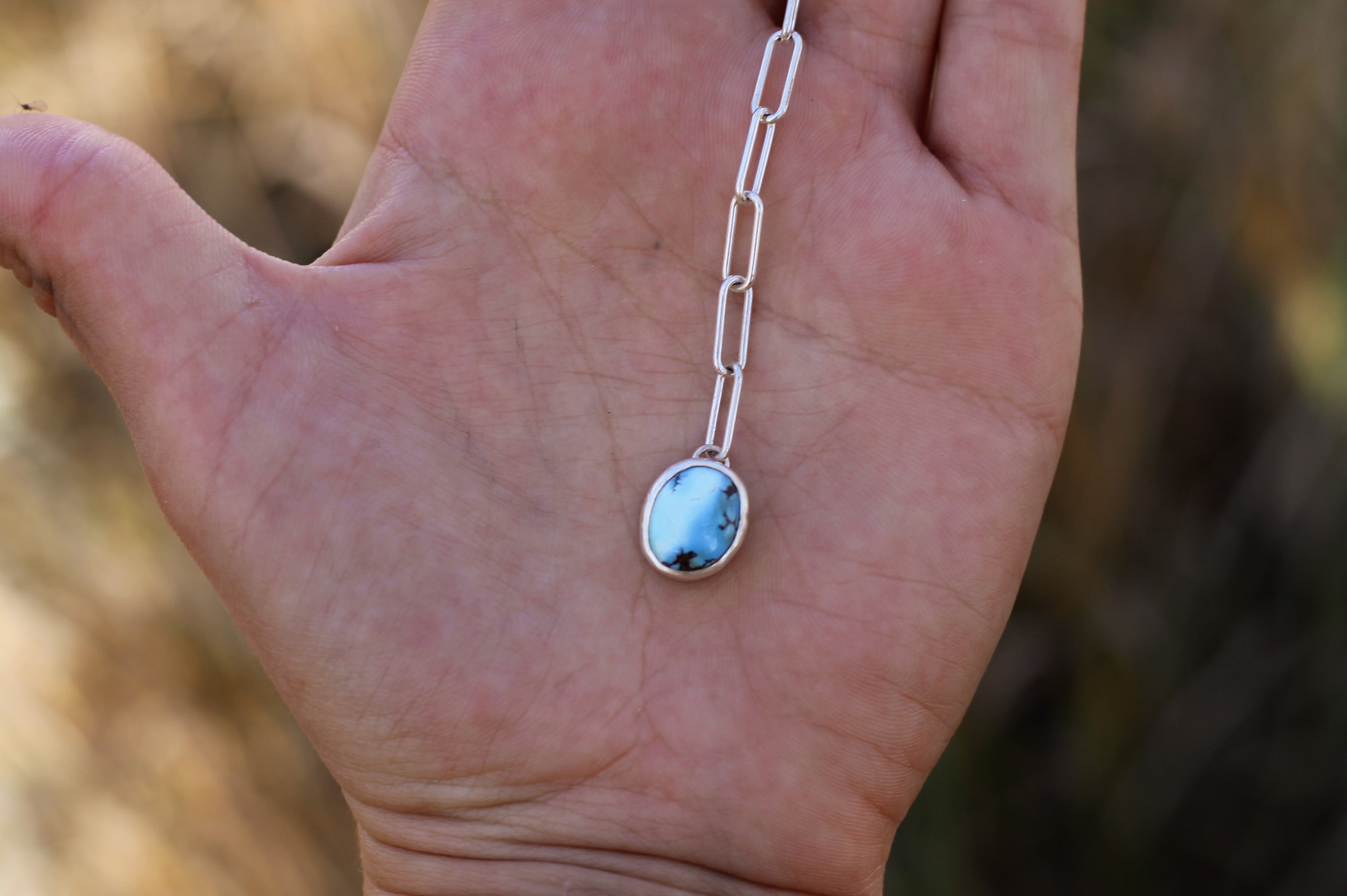 Golden Hill Turquoise Drop Necklace