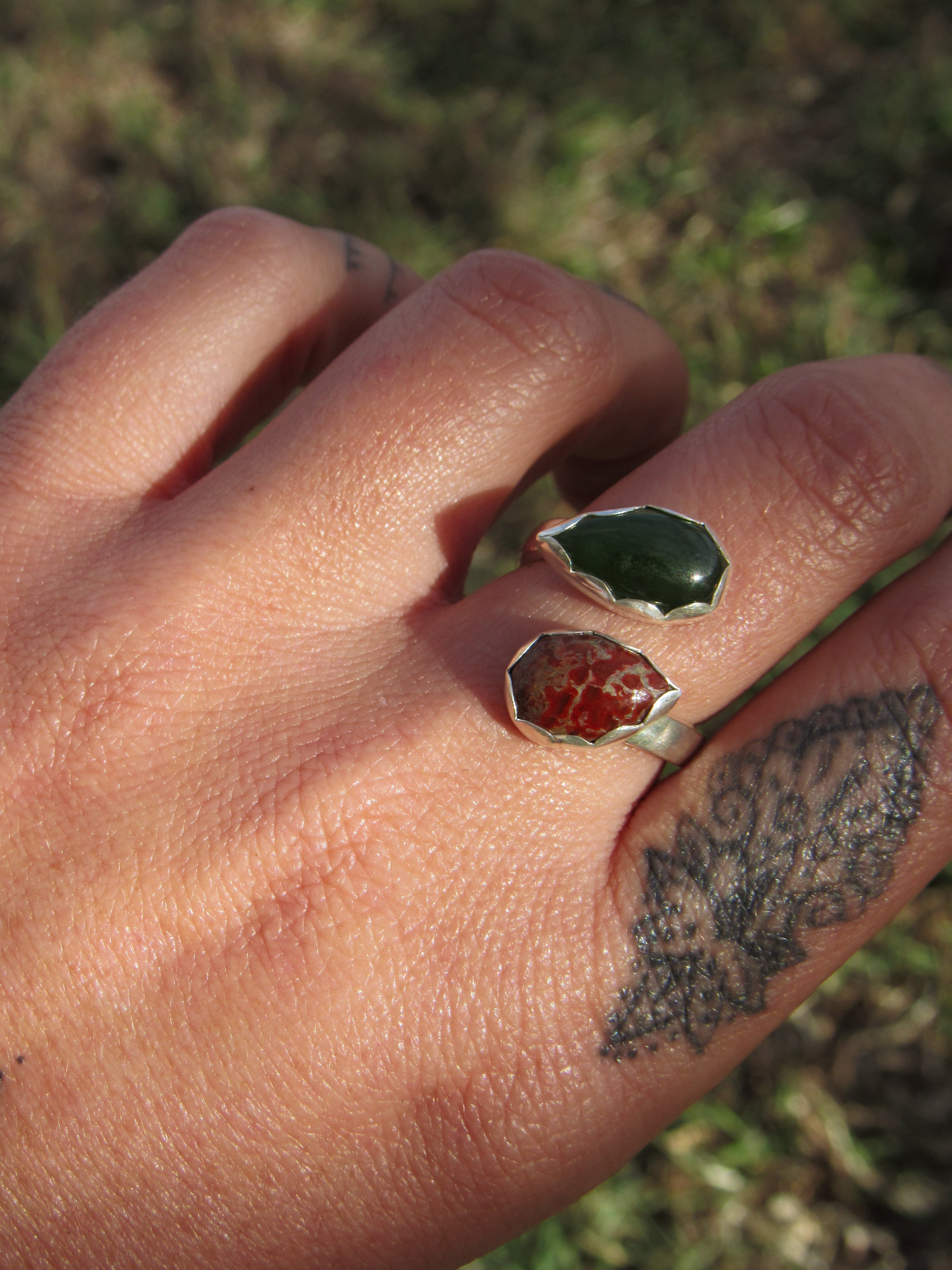 Dinosaur Jade Ring - Size 7