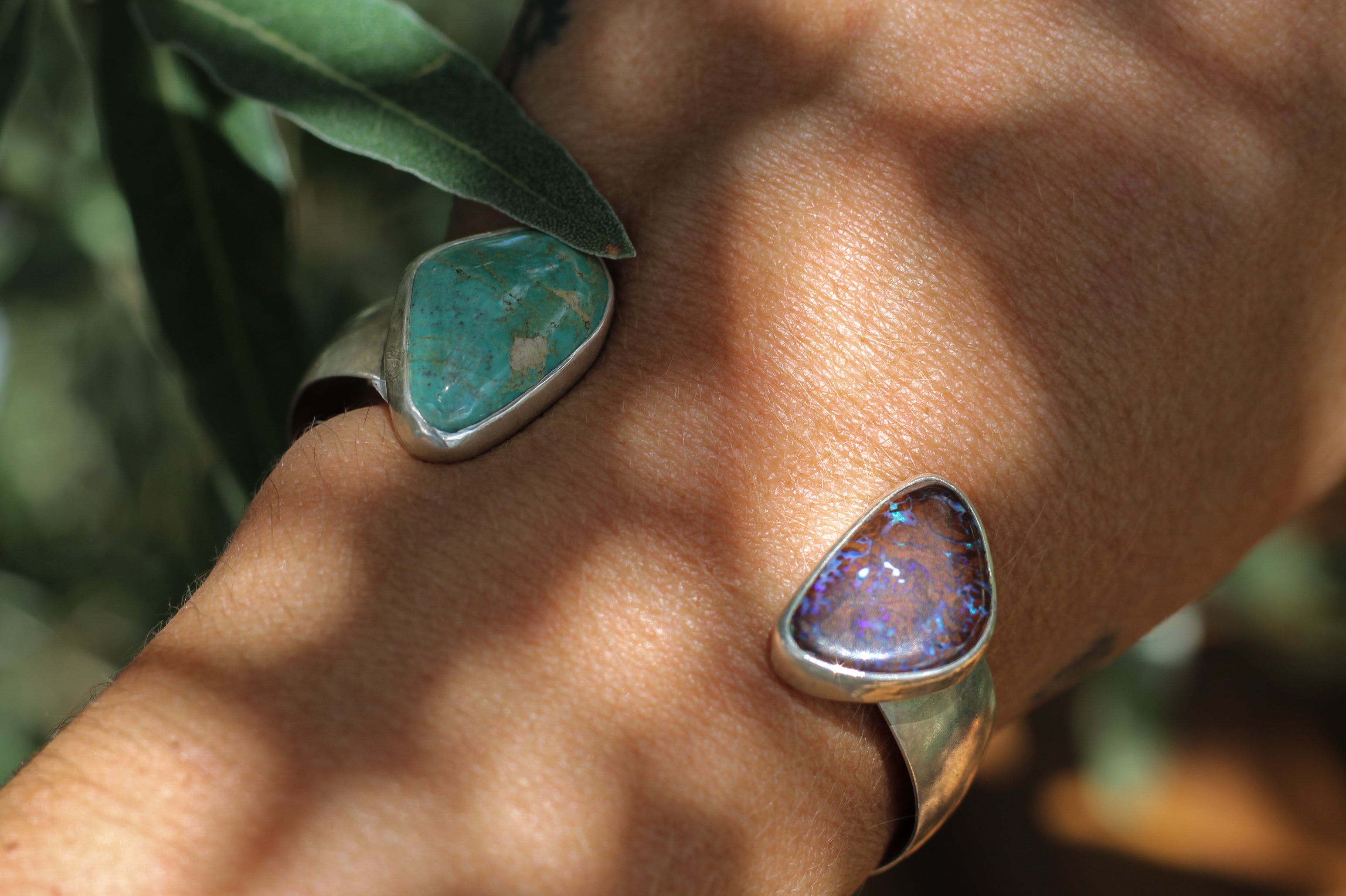 North Star Turquoise + Boulder Opal Cuff