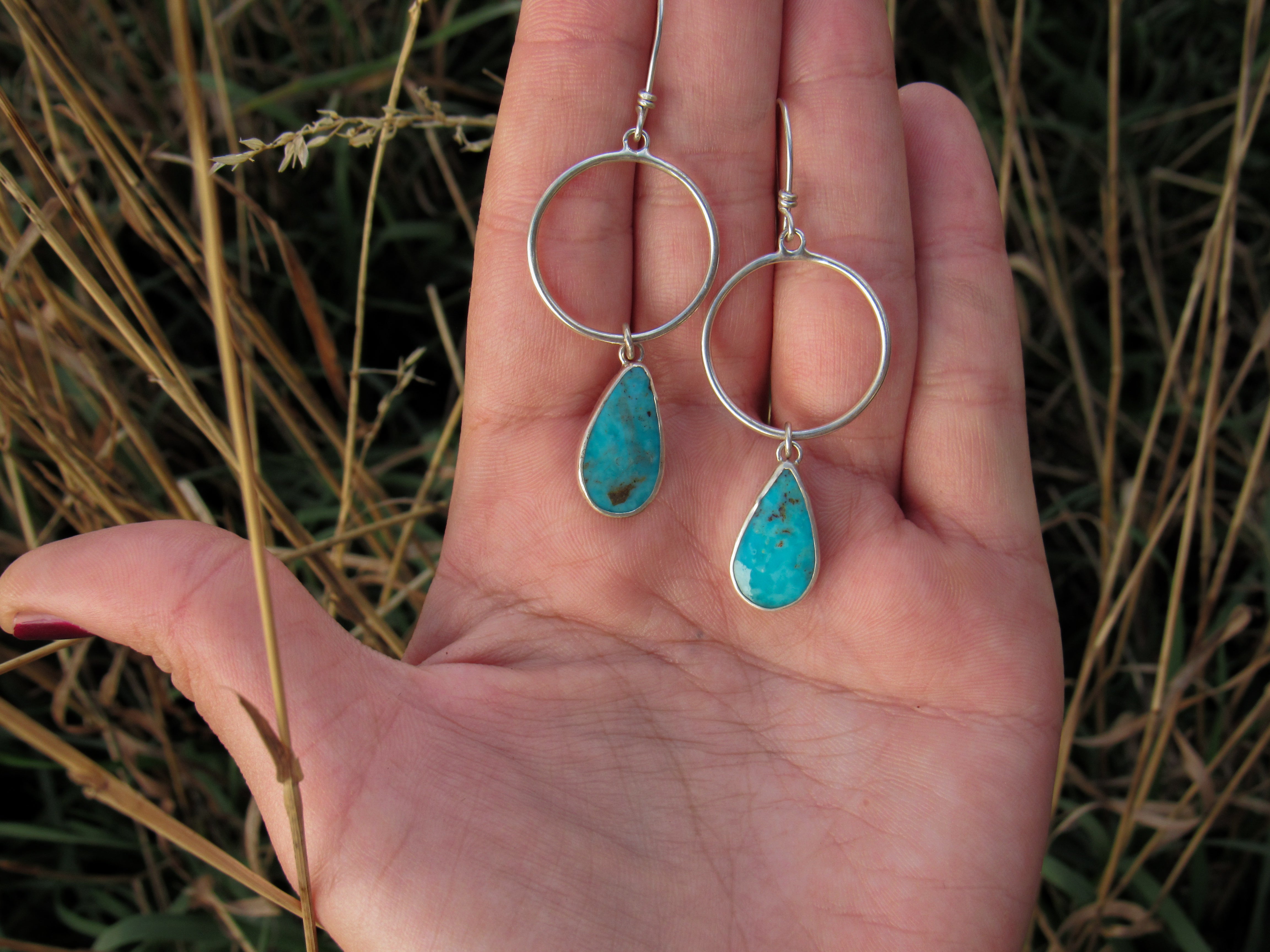 Turquoise Hoop Earrings