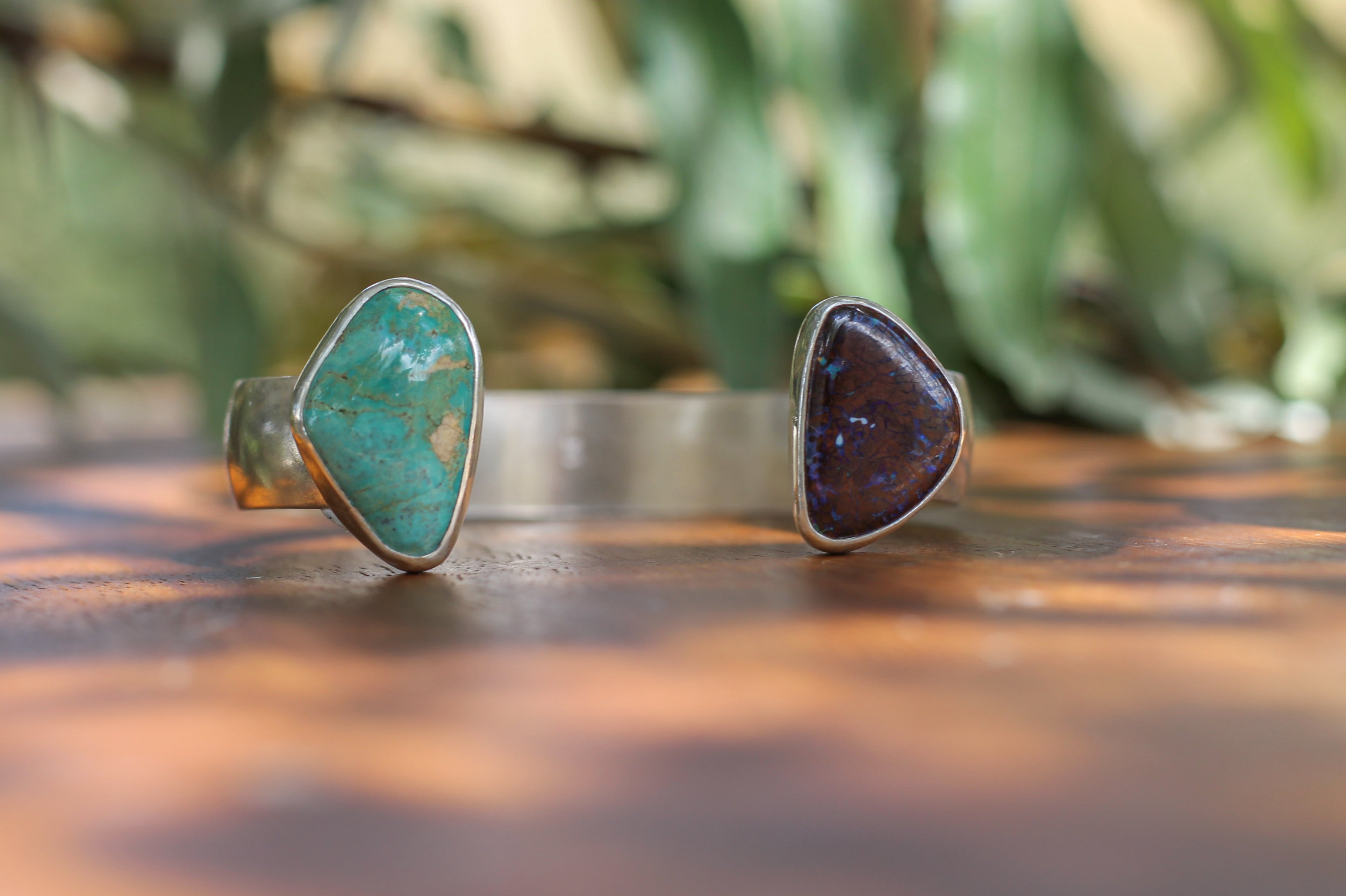 North Star Turquoise + Boulder Opal Cuff