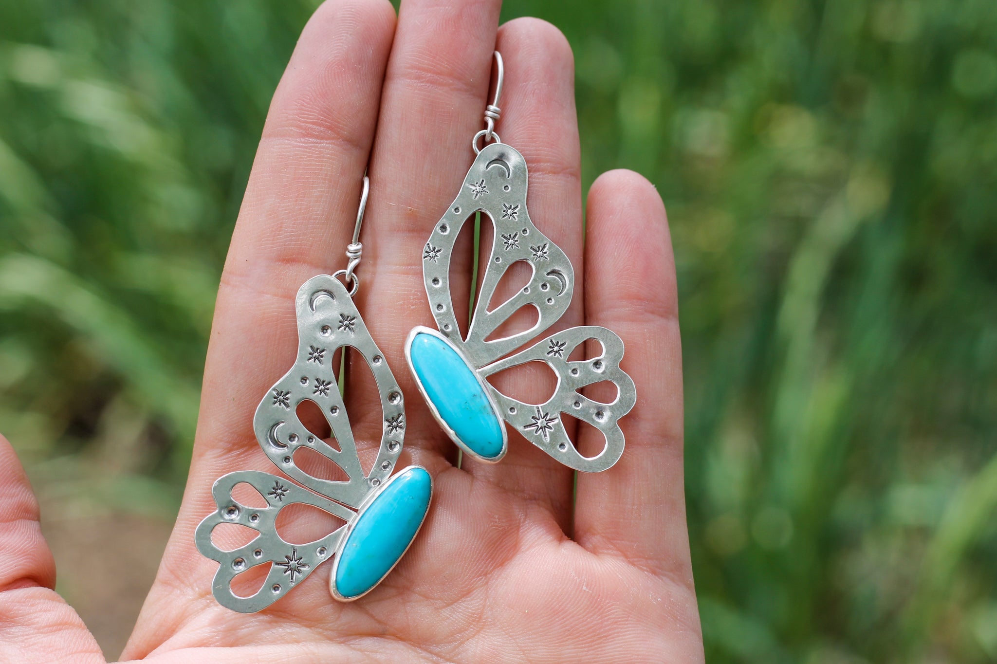 Turquoise Cosmic Butterfly Earrings