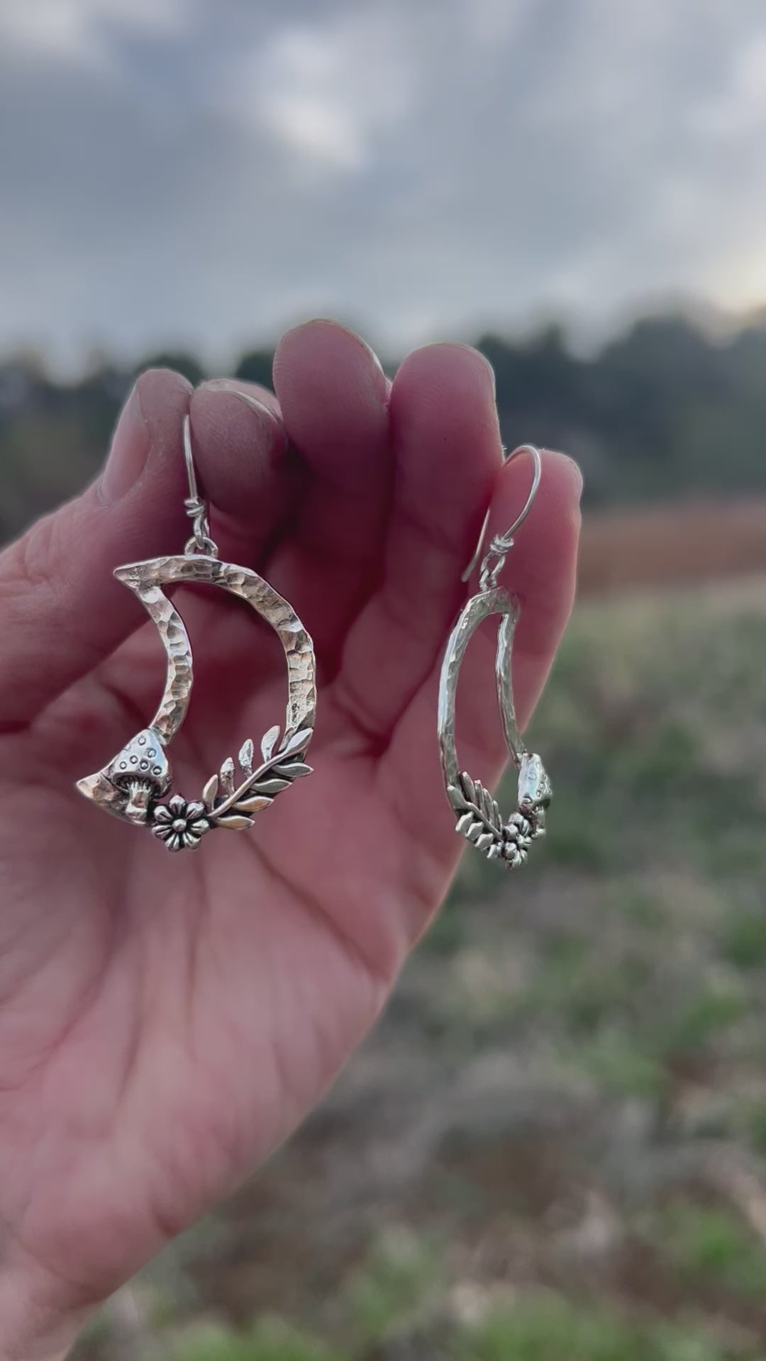 Mushroom Moon Earrings