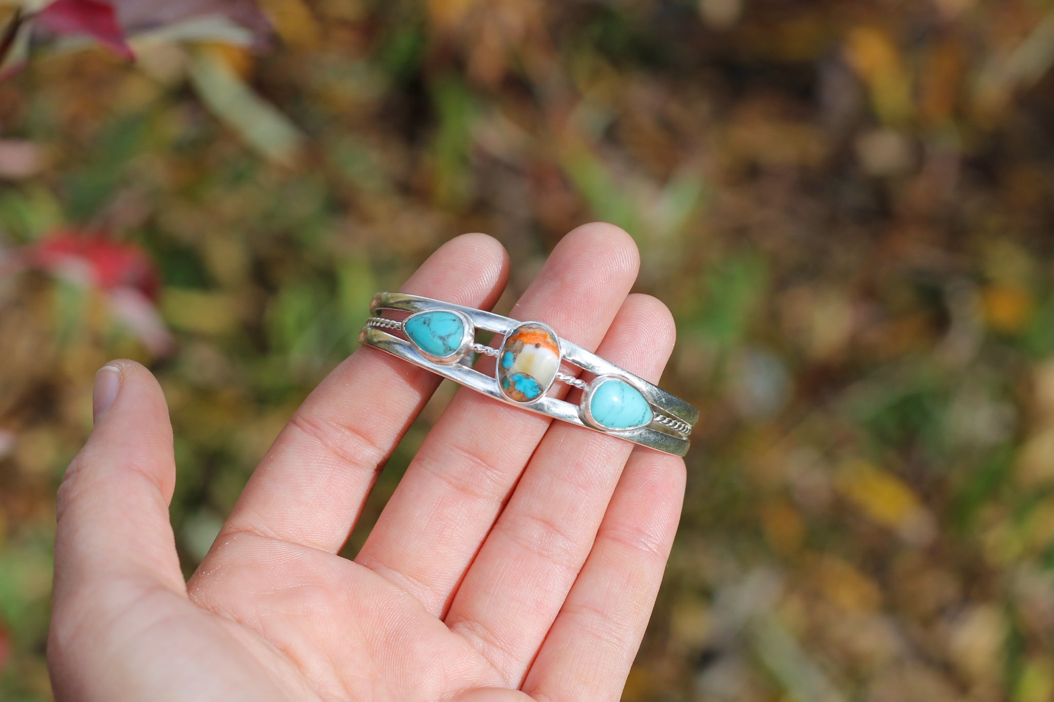 Oyster Copper and Sleeping Beauty Turquoise Cuff