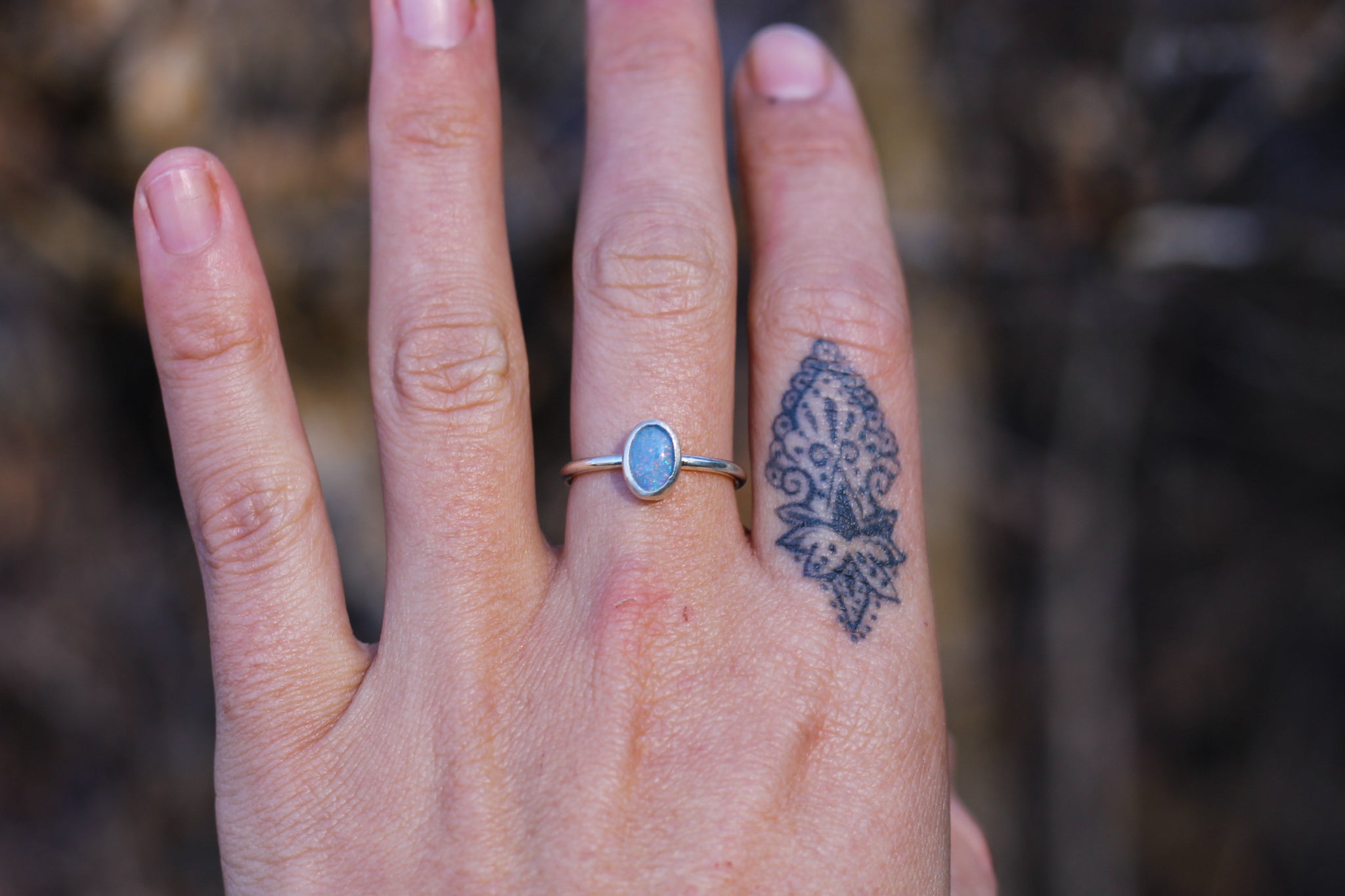 Australian Opal Ring - Size 7.5