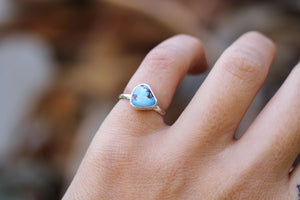 Dainty Golden Hill Turquoise Ring - Size 5
