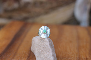 Gaspeite Compass Ring - Size 5.75