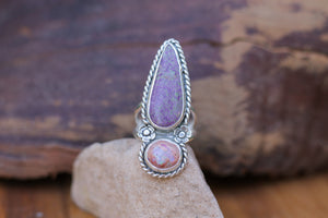 Stichtite + Opal Ring - Size 8.25
