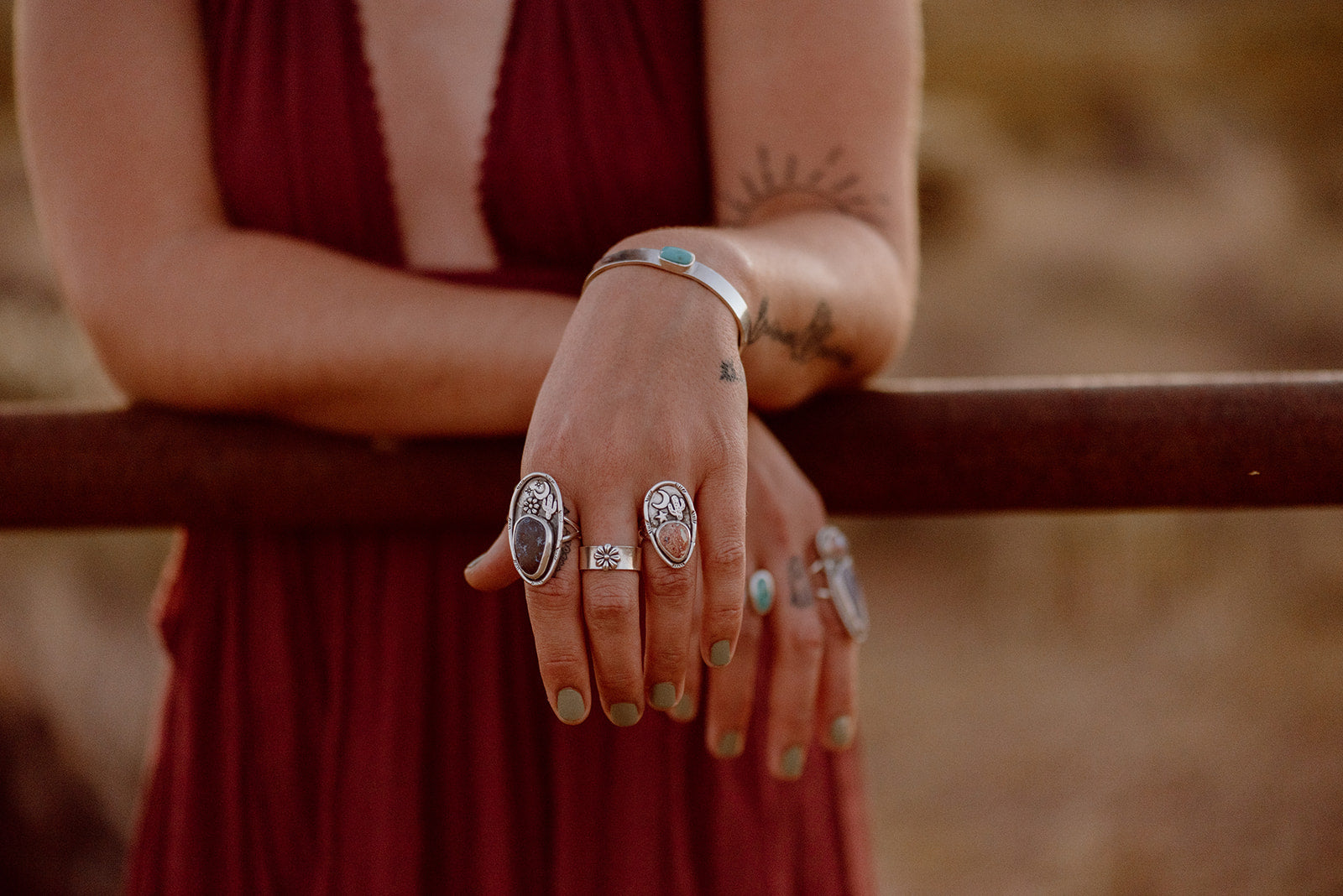 Desert Night Opal Ring - Size 6.25