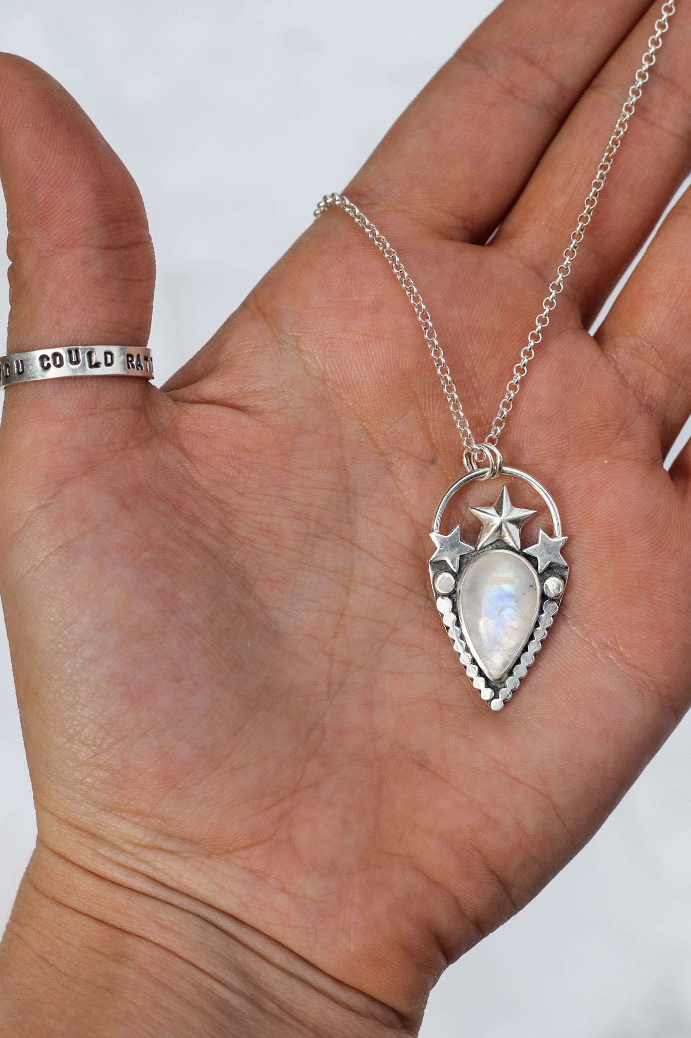 Rattle the Stars Moonstone necklace